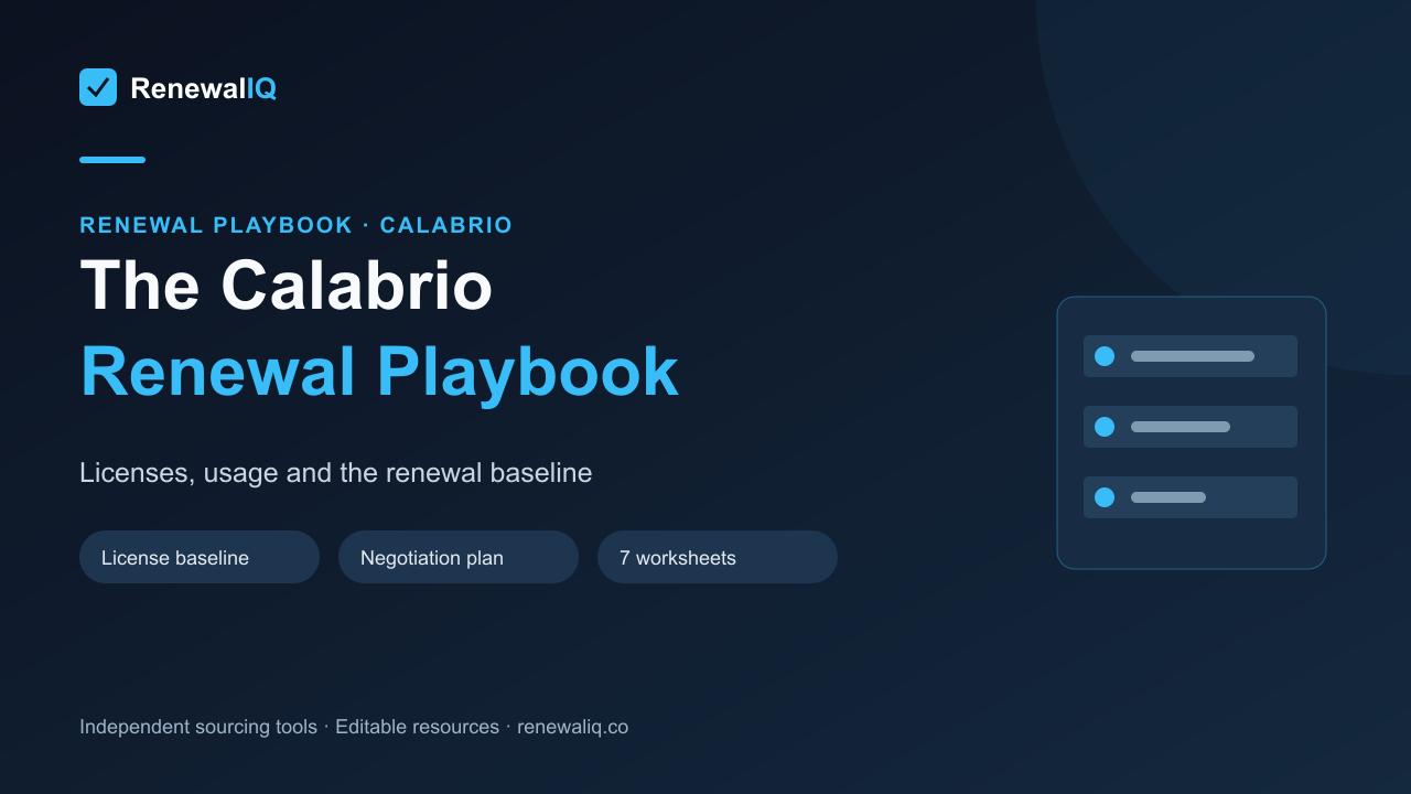 The Calabrio Renewal Playbook product cover